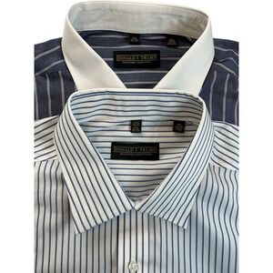 NWT Lot of 2 Donald J Trump Signature Collection Men's Dress Shirt 17.5 32/33
